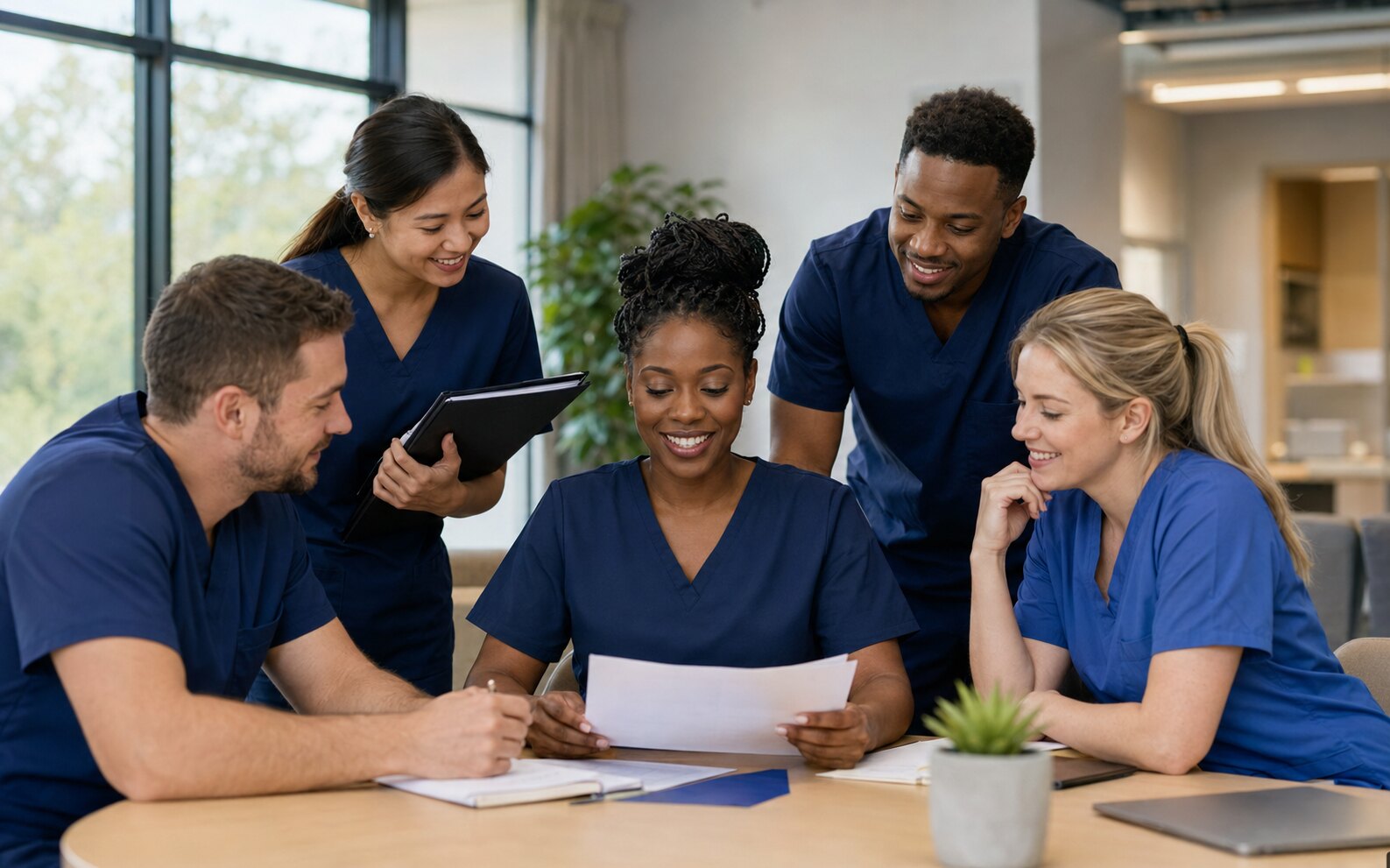 A diverse healthcare team